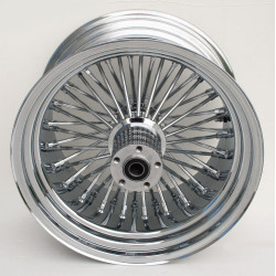 PartzBiz HD MW37-544 - Ultima 48 King Fat Spoke 18 10.5 ล้อหน้าดิสก์เดี่ยว Harley Custom Chopper 37-544