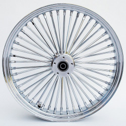 PartzBiz HD MW37-525 - Ultima 48 King Fat Spoke 21 3.5 ล้อหน้าดิสก์เดี่ยว Harley Touring Chrome 37-525