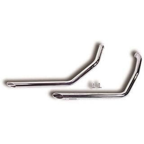 PartzBiz HD: 4401632-Ultima 60-207 Chrome 1-3/4" Drag Pipes Exhaust System for 91-19 Harley Dyna Davidson Softail fatboy custom night train street vintage old school upgrade performance style aftermarket motorcycle pipes muffler 60207