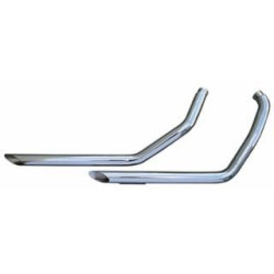 PartzBiz HD MW60-208 - Ultima 60-208 Chrome 2.00" Drag Pipes Exhaust System for 91-19 Harley Dyna Davidson Softail fatboy custom night train street vintage old school upgrade performance style aftermarket motorcycle pipes muffler 60208 PartzBiz HD MW60-208 - Ultima 60-208 Chrome 2.00" Drag Pipes Exhaust System for 91-19 Harley Dyna Davidson Softail fatboy custom night train street vintage old school upgrade performance style aftermarket motorcycle pipes muffler 60208