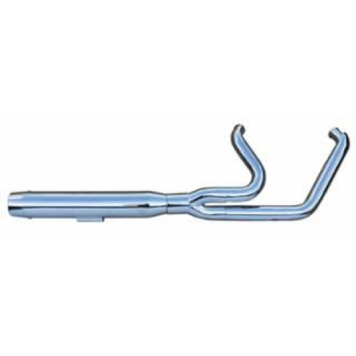 PartzBiz HD: 4401606-Ultima 60-368 Chrome Competition 2 into 1 Exhaust System for 86-14 Harley Davidson Softail fatboy custom night train street upgrade performance style aftermarket motorcycle pipes muffler 60368