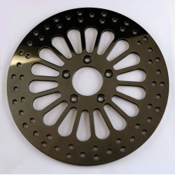 PartzBiz HD MW90-638 - Ultima 90-638 Black 11.8 ” King Spoke Rear Motorcycle Brake Rotor Harley 06-13 custom Performance Upgrade Replacement best Motorcycle bike chopper bagger disc brakes
