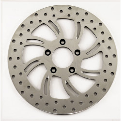 PartzBiz HD MW90-652 - Ultima 90-652 Polished 11.5” Vortex Rear Slotted Brake Rotor Harley 84-Up custom Performance Upgrade Replacement สุดยอดมอเตอร์ไซค์ไบค์ชอปเปอร์แบ็กเกอร์ดิสก์เบรก