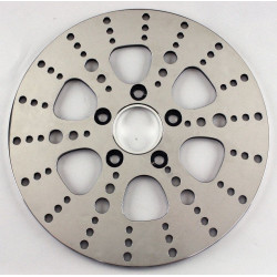 PartzBiz HD MW90-790 - Ultima 90-790 Polished 11.8 ” Kool Kat Drilled Front Brake Rotor Harley 84-Up custom Performance Upgrade replacement สุดยอดมอเตอร์ไซค์ไบค์ชอปเปอร์แบ็กเกอร์ดิสก์เบรก