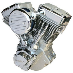 PartzBiz HD MW298-245 - Ultima Polished El Bruto 140ci Competition Series Evo Engine Harley 298-245 115hp performance motor replacement upgrade cubic inch built build custom harley new gas motorcycle bike chopper 298232