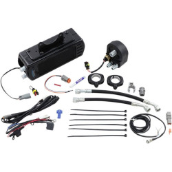 PartzBiz HD DS07130204 - UltraCool SMT-2G Black Fan Cooled Plug N Play Oil Cooler kit 09-16 Harley-Davidson Touring street road electra glide king FLH FLT 0713-0204 07130204