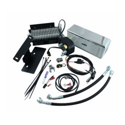 PartzBiz HD DS07130146 - UltraCool RF-1SS Stainless Steel Oil Cooler Kit 99-08 Harley-Davidson Touring Bagger Dresser 0713-0146 07130146