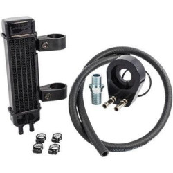 PartzBiz HD DS07130228 - Jagg 762-1000 Motorcycle Oil Cooler System Slimline 6-Row Yamaha Bolt XV950 14-20 0713-0228 071-0228 Best New Engine Motor M8 Milwaukee Eight Old Pump Filter Lines Hose Upgrade 0713-0225 07130225