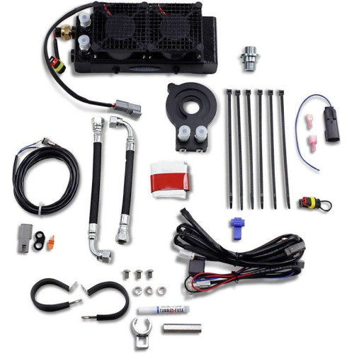 PartzBiz HD: 4401459-UltraCool SMT8-3 Dual Liquid Cooled Oil Cooler Kit Harley Touring FLHT FLT 17-Up Best New Engine Motor M8 Milwaukee Eight Old Pump Filter Lines Hose Upgrade 0713-0226 07130226