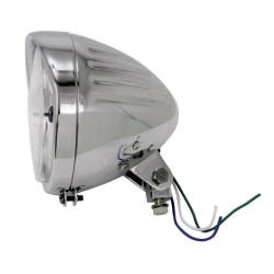 PartzBiz HD MU11032 - V-Factor 11032 5-3/4" Ribbed Style Headlight Assy Custom Harley Metric 12V 55W Harley Davidson