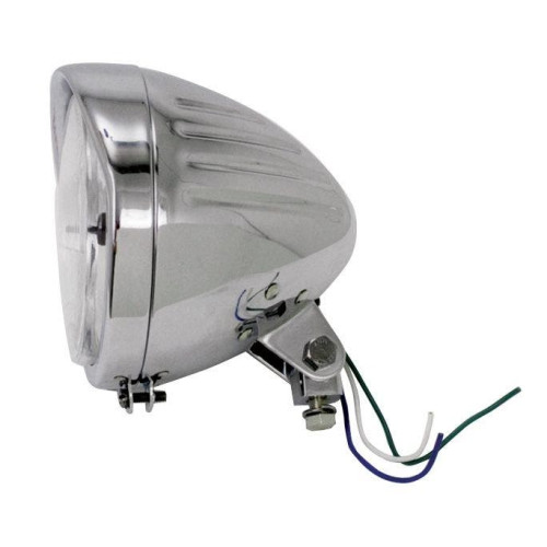 PartzBiz HD: 4401473-V-Factor 11032 5-3/4" Ribbed Style Headlight Assy Custom Harley Metric 12V 55W Harley Davidson