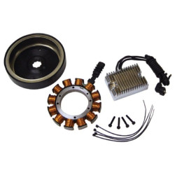 PartzBiz HD MU17850 - Mid USA V-Factor 17850 Performance 32 Amp Charging System 70-99 Harley-Davidson Big Twin Cam Touring Bagger Dresser Softail Dyna Sportster