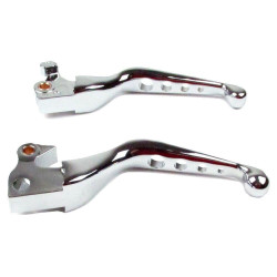 PartzBiz HD MU43083 - V-Factor 43083 Chrome 4 Hole Clutch & Brake Lever Set 2014-Up Harley Sportster