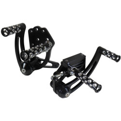 PartzBiz HD MU45844 - V-Factor Mid-USA 45844 Billet Forward Controls 00-17 Harley Davidson Softail FLST FXST Four 4 Speed Big Twin