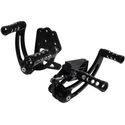 PartzBiz HD MU45846 - V-Factor Mid-USA 45846 Billet Forward Controls 00-17 Harley Davidson Softail FLST FXST Four 4 Speed Big Twin