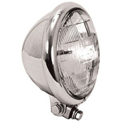 PartzBiz HD MU11016 - V-Factor Chrome 5 3/4" 5.75" Headlight Assembly Harley & Custom Chopper 12V