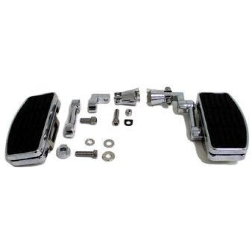 PartzBiz HD: 4401400-V-Factor Chrome Adjustable Passenger Mini Footboard Kit Harley Softail 84-99