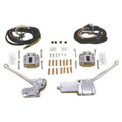 PartzBiz HD MU44705 - V-Factor Chrome OE Style Handlebar Control Kit 44705 Harley FL XL 71-81 & Custom