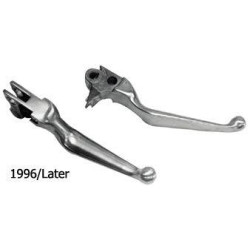 PartzBiz HD MU43036 - V-Factor Chrome Wide Blade Power Grip Hand Cable Clutch  Levers Harley 96-16 43036