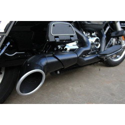 PartzBiz HD VT29-0049 - V-Twin 2-into-1 Turnout Exhaust Header Set Black Harley Milwaukee Eight 17-20 PartzBiz HD VT29-0049 - V-Twin 2-into-1 Turnout Exhaust Header Set Black Harley Milwaukee Eight 17-20