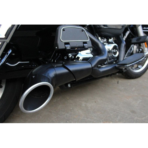 PartzBiz HD: 4401333-V-Twin 2-into-1 Turnout Exhaust Header Set Black Harley Milwaukee Eight 17-20 PartzBiz HD: 4401333-V-Twin 2-into-1 Turnout Exhaust Header Set Black Harley Milwaukee Eight 17-20