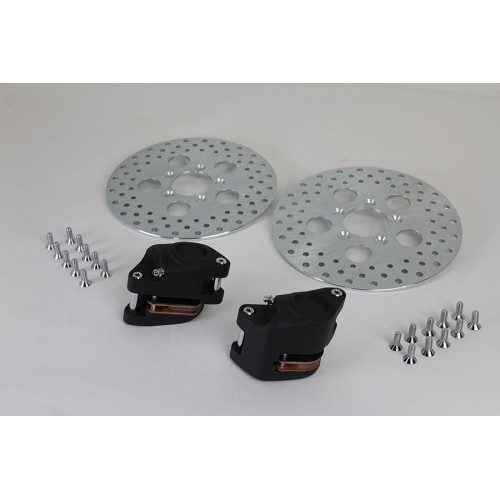 PartzBiz HD: 4401345-V-Twin 23-1214 Black Front Dual Disc Caliper & 10" Disc Kit 73-83 Harley FX XL sportster super glide replcement upgrade brakes PartzBiz HD: 4401345-V-Twin 23-1214 Black Front Dual Disc Caliper & 10" Disc Kit 73-83 Harley FX XL sportster super glide replcement upgrade brakes
