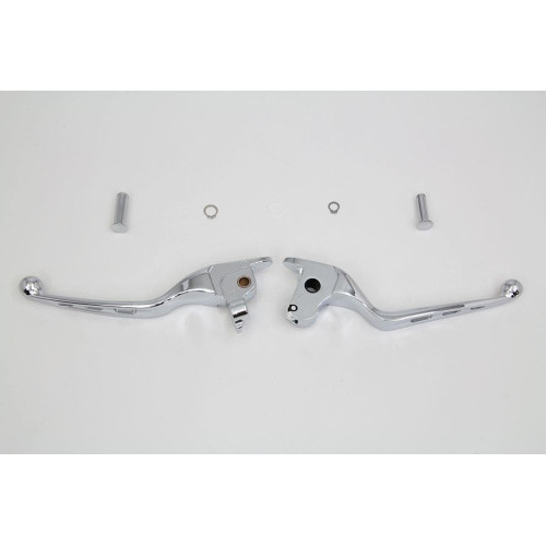 PartzBiz HD: 4401305-V-Twin 26-0800 Chrome เจาะมือชุด 3-Hole Harley FLT Touring 14-16 สายคันเร่งที่ดีที่สุดสำหรับ davidson handlebar electra แผนที่ street glide king