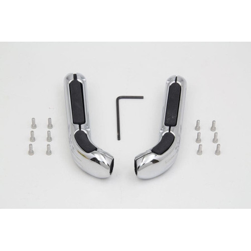 PartzBiz HD: 4401266-V-Twin 26-0872 ฝาครอบราวจับที่นั่งผู้โดยสารโครเมียม OEM 91668-05 FLH/T 99-13