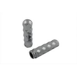 PartzBiz HD VT28-0586 - V-Twin 28-0586 Chrome Billet Faceted Diamond Style Handlebar Grips Harley 82-17 PartzBiz HD VT28-0586 - V-Twin 28-0586 Chrome Billet Faceted Diamond Style Handlebar Grips Harley 82-17