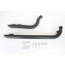 PartzBiz HD VT30-0008 - V-Twin 30-0008 Black Curved 2" Drag Pipes Exhaust Kit 07-17 Harley Softail FXST best new replacement upgrade loud straight pipe headers bolt on performance 2 inch springer custom bad boy night train deuce PartzBiz HD VT30-0008 - V-Twin 30-0008 Black Curved 2" Drag Pipes Exhaust Kit 07-17 Harley Softail FXST best new replacement upgrade loud straight pipe headers bolt on performance 2 inch springer custom bad boy night train deuce