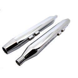 PartzBiz HD VT30-0639 - V-Twin 30-0639 Muffler Set with Chrome Long Tapered End Tips Harley FLT 95-16 electra road street glide king best for upgrade exhaust davidson replacement oem PartzBiz HD VT30-0639 - V-Twin 30-0639 Muffler Set with Chrome Long Tapered End Tips Harley FLT 95-16 electra road street glide king best for upgrade exhaust davidson replacement oem