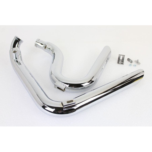 PartzBiz HD: 4401239-V-Twin 30-0655 Chrome Zoomies Drag Exhaust Pipe Set Harley Softail FXST 07-17 FLT softail crossbones Custom chopper bike Blackout Replacement Upgrade custom bagger dresser road glide 