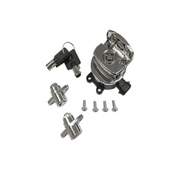 PartzBiz HD VT32-1444 - V-Twin 32-1444 ด้านข้างบานพับสวิตช์จุดระเบิด & กระเป๋าล็อค Chrome Harley FLHR 14-20