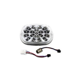 PartzBiz HD VT33-1523 - V-Twin 33-1523 Peace Sign ไฟท้ายไฟเบรค LED สีแดง 12V Harley เมตริกคัสตอมรถจักรยานยนต์ Harley Davidson Softail Sportster Dyna Custom Chopper Bobber Upgrade Replacement Small Rear Bolt On Lamp xs650 virago intruder shadow