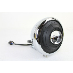 PartzBiz HD VT33-1622 - V-Twin 33-1622 Chrome 5-1/2" 12V 55W H3 Projector Headlight Lamp Custom Harley