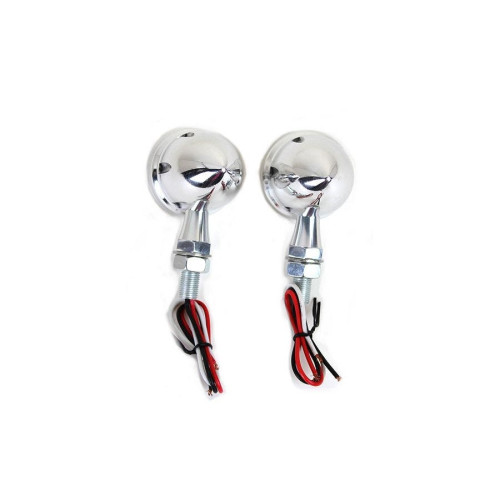 PartzBiz HD: 4401173-V-Twin 33-1651 ชุดไฟเลี้ยว LED Bullet ขัดเงาด้วยเลนส์สีแดง Harley และสัญญาณไฟเลี้ยวรถจักรยานยนต์แบบกำหนดเอง Harley Davidson Softail Bullet การเปลี่ยนการอัพเกรดใหม่ที่ดีที่สุด