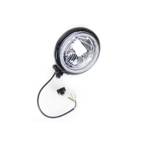 PartzBiz HD: 4401147-V-Twin 33-1771 5-3/4" Bates Style LED Headlamp Chrome Harley & Custom Universal