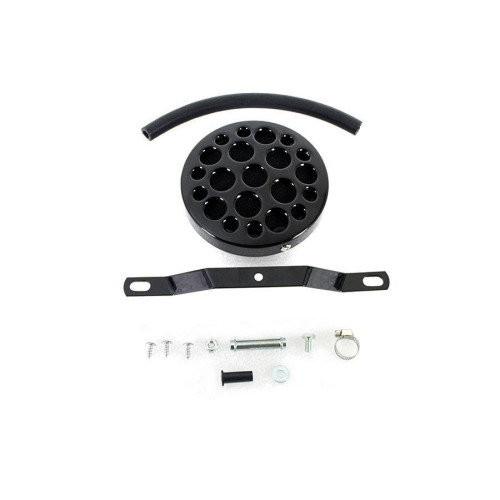 PartzBiz HD: 4401154-V-Twin 34-0010 Wyatt Gatling Black Drilled Air Cleaner Harley Shovelhead 72-84
