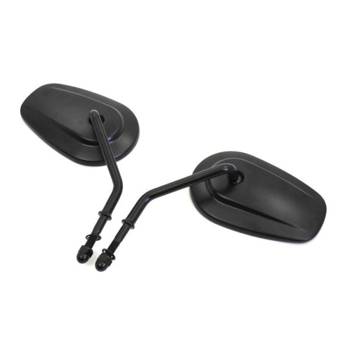 PartzBiz HD: 4401157-V-Twin 34-0413 Black Taper Convex Mirrors Pair Set Harley Universal Fit Wyatt Gatling PartzBiz HD: 4401157-V-Twin 34-0413 Black Taper Convex Mirrors Pair Set Harley Universal Fit Wyatt Gatling
