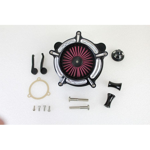 PartzBiz HD: 4401130-V-Twin 34-1673 Black Aluminum Exposed Air Filter Cleaner Kit 08-17 Harley Davidson Softail Dyna Road Glide Tri Glide Touring Intake Upgrade Replacement Kit PartzBiz HD: 4401130-V-Twin 34-1673 Black Aluminum Exposed Air Filter Cleaner Kit 08-17 Harley Davidson Softail Dyna Road Glide Tri Glide Touring Intake Upgrade Replacement Kit