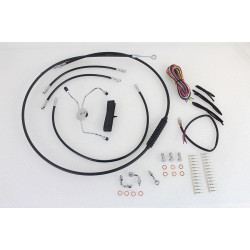 PartzBiz HD VT36-1604 - V-Twin 36-1605 12"-14" Handlebar Cable Brake Line Kit Harley FLH/T w/o ABS 08-13 throttle wire best for buy davidson handlebar electra road street glide king