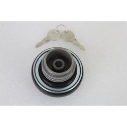 PartzBiz HD VT38-0667 - V-Twin 38-0667 Black Keyed Gas Cap Vented Skull w/ Key Lock Harley FX XL 96-Up dyna sportster custom bagger chopper motorcycle tank custom black best for Harley-Davidson M8 Softail