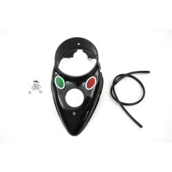 PartzBiz HD VT39-0446 - V-Twin 39-0446 Black Replica Cateye Dash Panel Harley EL FL WL 39-40 71270-39  custom bagger chopper motorcycle engine set stock custom black best for Harley-Davidson M8 Softail