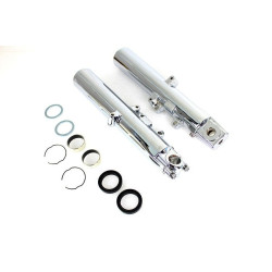 PartzBiz HD VT24-1340 - V-Twin 41 มม.Chrome Lower Fork Slider ชุด OE Repl 45500167 Harley FLT 00-13