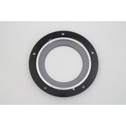 PartzBiz HD VT42-0241 - V-Twin 42-0241 Black 5-Hole C-Thru Clear Derby Cover Harley Big Twin 99-19 softail touring FXST FLST FXD FLT DYNA SOFTAILelectra road street glide replacement part best for replica