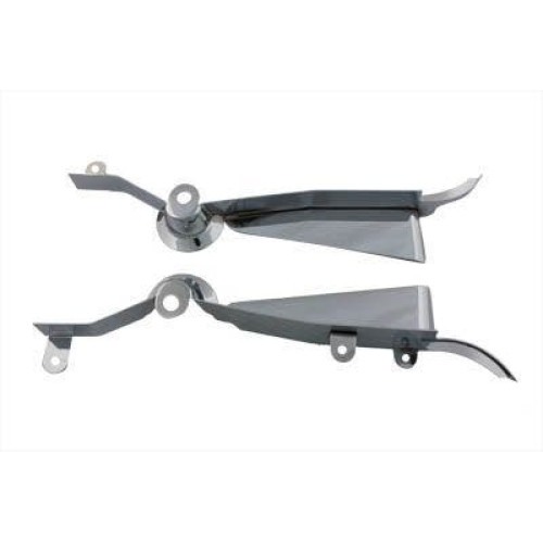 PartzBiz HD: 4401062-V-Twin 42-1107 Chrome Saddlebag Filler Panel Kit 06-08 Harley Davidson Street Glide FLHX Touring Tour Bagger Dresser ถุงอาน Custom Vintage รถจักรยานยนต์ Chopper Bike ยืดกระเป๋าอัพเกรดเปลี่ยน