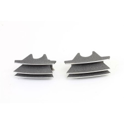 PartzBiz HD VT42-1170 - V-Twin 42-1170 M8 Finned Spark Plug Cover Set Granite 25800062 FLT 17-Up bodywork wind shield deflector davidson electra road street glide king