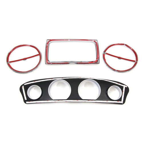 PartzBiz HD: 4401074-V-Twin 42-9997 Chrome ภายใน Fairing Trim Kit Harley Batwing FLH Touring 14-16 electra street glide