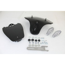 PartzBiz HD VT47-0195 - V-Twin 47-0195 Black Leather Solo Motorcycle Seat & Mount Kit Indian Scout 15-Up Replacement Upgrade Custom Saddle Springs Mounts Best New