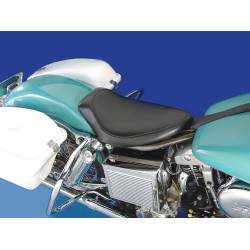 PartzBiz HD VT47-0599 - V-Twin 47-0599 ไวนิลกรอบ Solo ที่นั่งสีดำ Harley FX FL 65-84 ใหม่ที่ดีที่สุดอัพเกรด chopper Bobber classic vintage